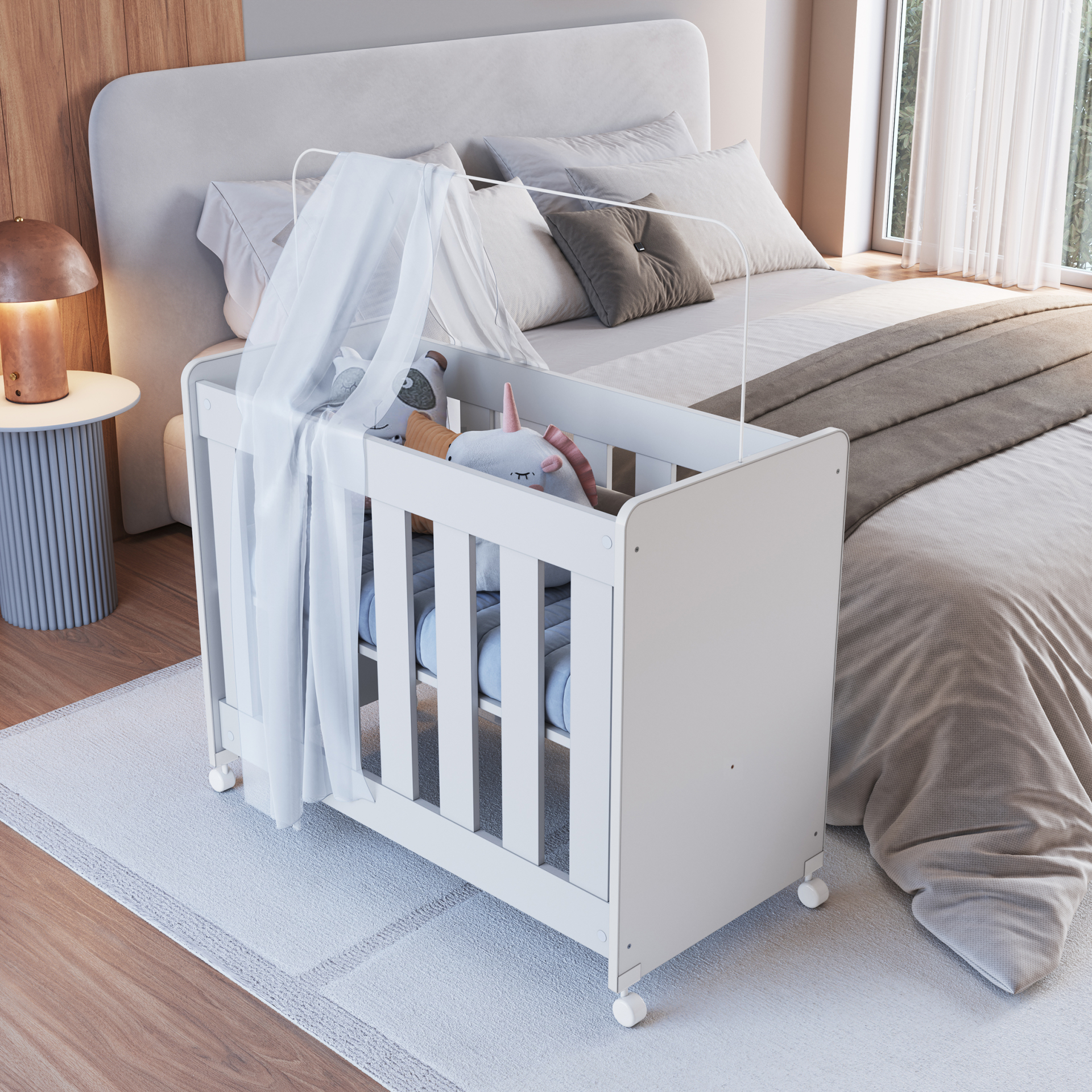 Mini Berço Evolutivo 4 em 1 cor Branco